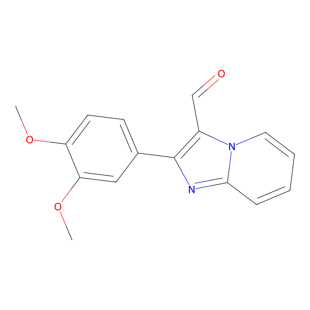 2-(3,4-Dimethoxyphenyl)imidazo[1,2-a]pyridine-3-carbaldehyde molecular structure, CAS 727652-02-0