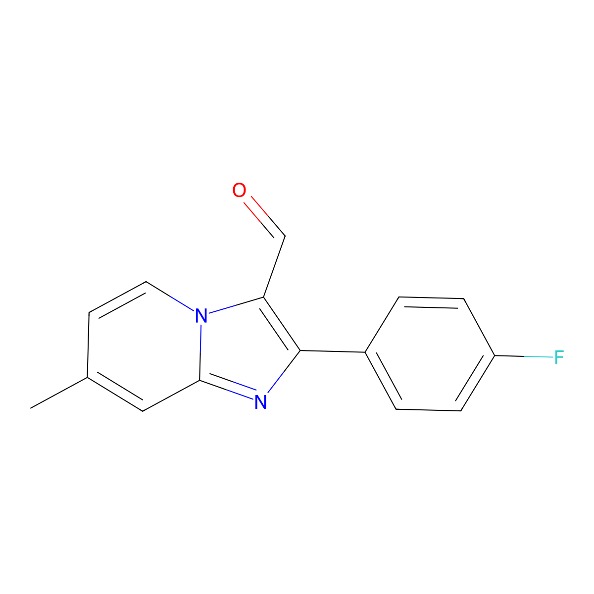 2-(4-Fluorophenyl)-7-methylimidazo[1,2-a]pyridine-3-carbaldehyde molecular structure, CAS 727652-06-4