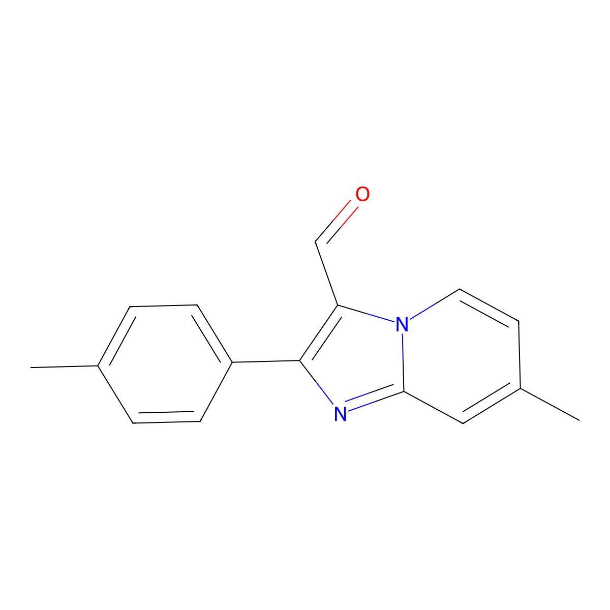 7-Methyl-2-(4-methylphenyl)imidazo[1,2-a]pyridine-3-carbaldehyde molecular structure, CAS 727652-07-5