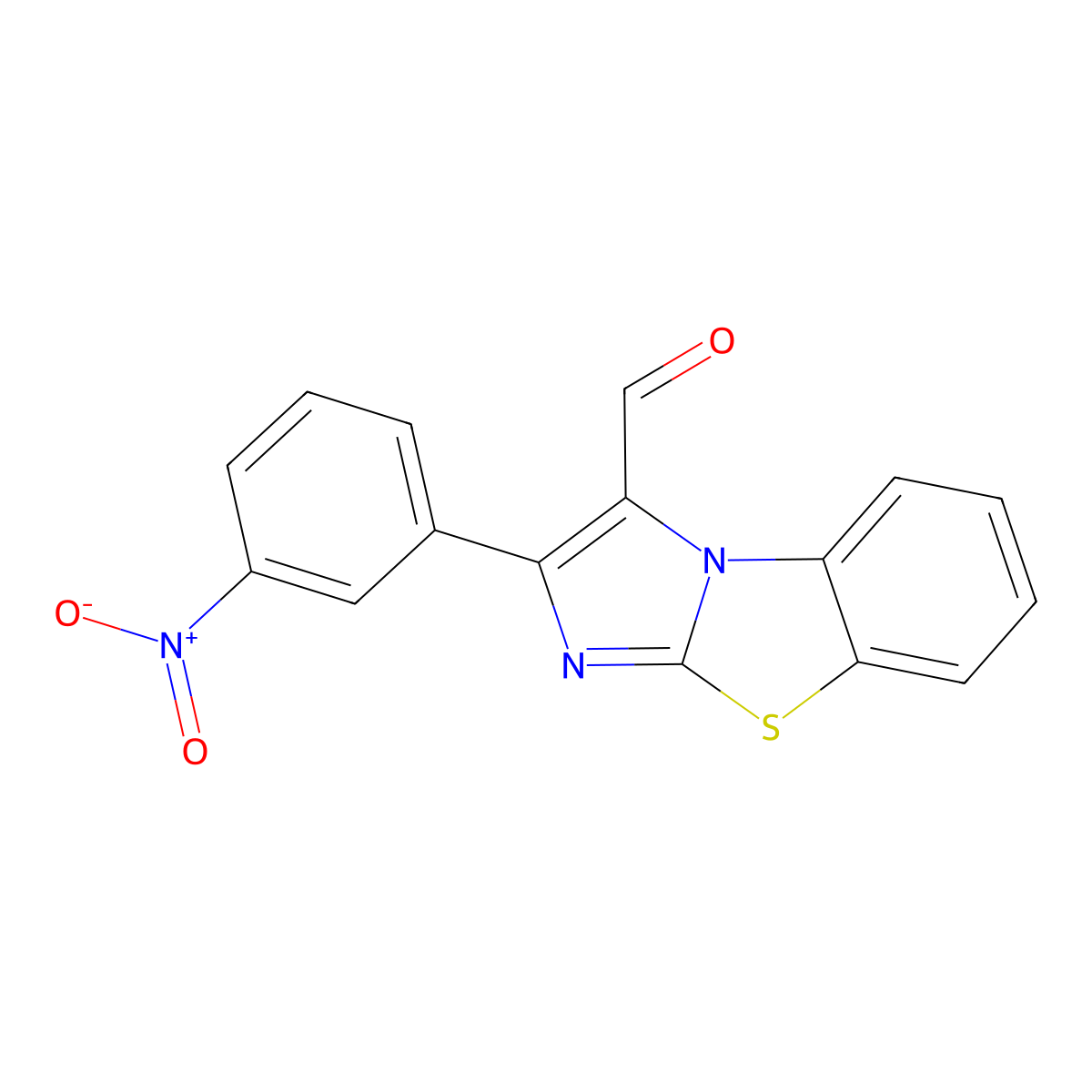 2-(3-Nitrophenyl)benzo[d]imidazo[2,1-b]thiazole-3-carbaldehyde molecular structure, CAS 727652-17-7