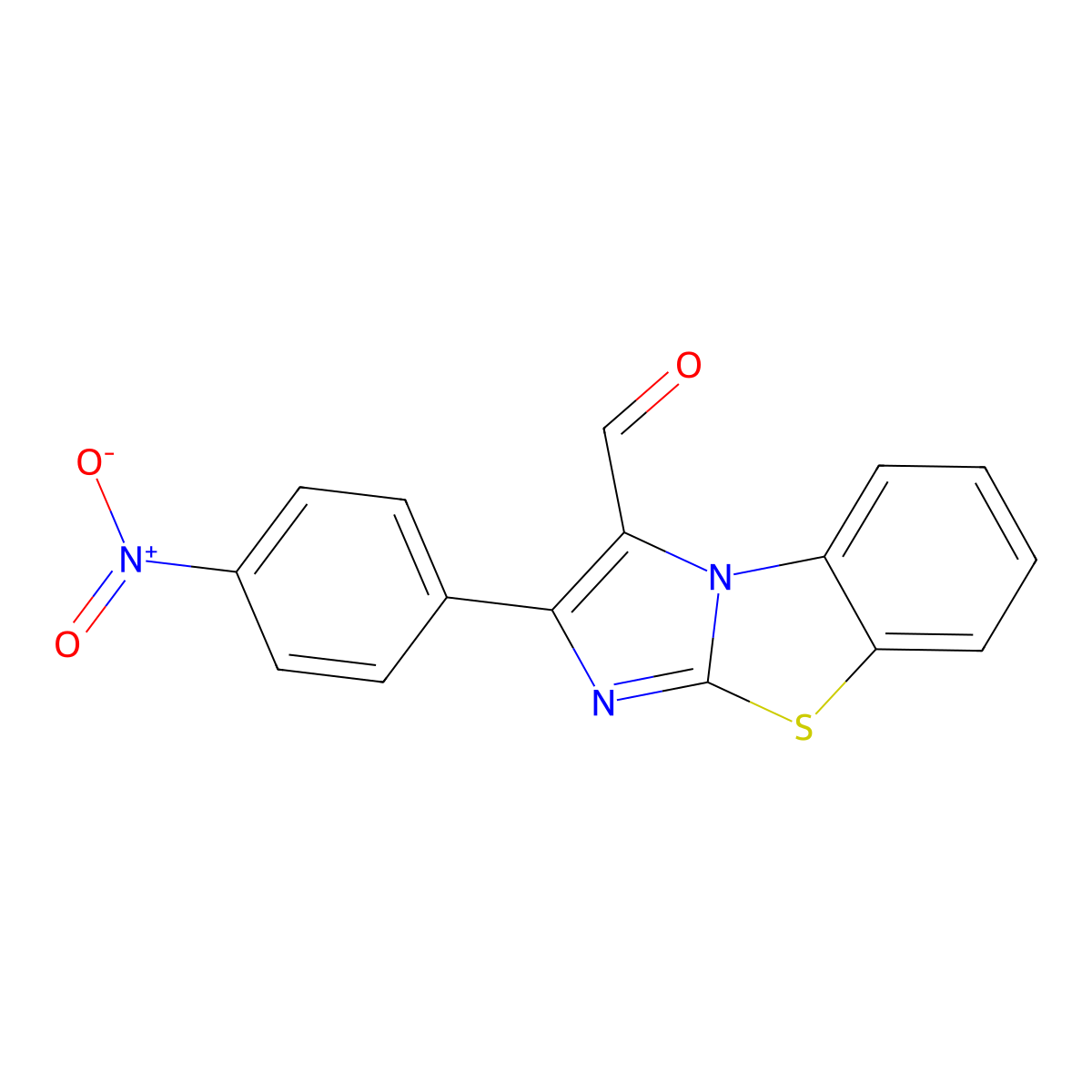 2-(4-Nitrophenyl)benzo[d]imidazo[2,1-b]thiazole-3-carbaldehyde molecular structure, CAS 727652-18-8