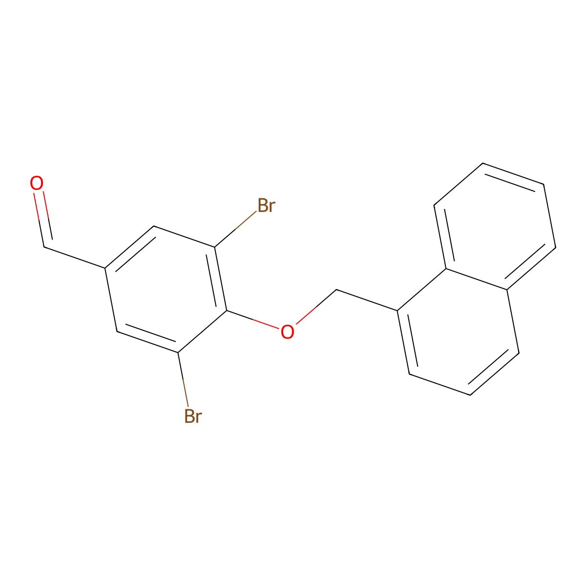 3,5-Dibromo-4-(naphthalen-1-ylmethoxy)benzaldehyde molecular structure, CAS 727656-25-9