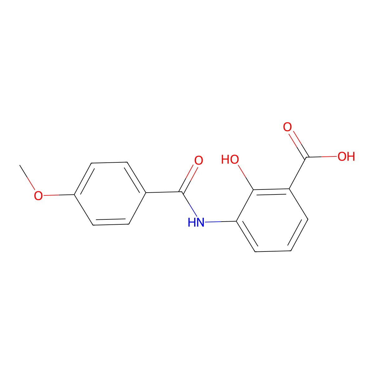 2-Hydroxy-3-{[(4-methoxyphenyl)carbonyl]amino}benzoic acid molecular structure, CAS 727658-51-7