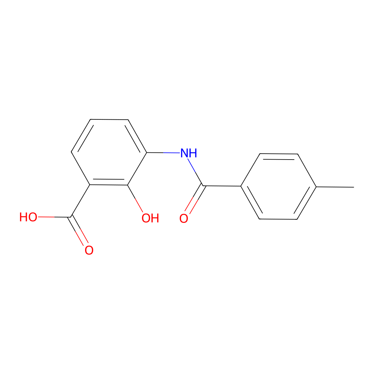 2-Hydroxy-3-{[(4-methylphenyl)carbonyl]amino}benzoic acid molecular structure, CAS 727658-79-9