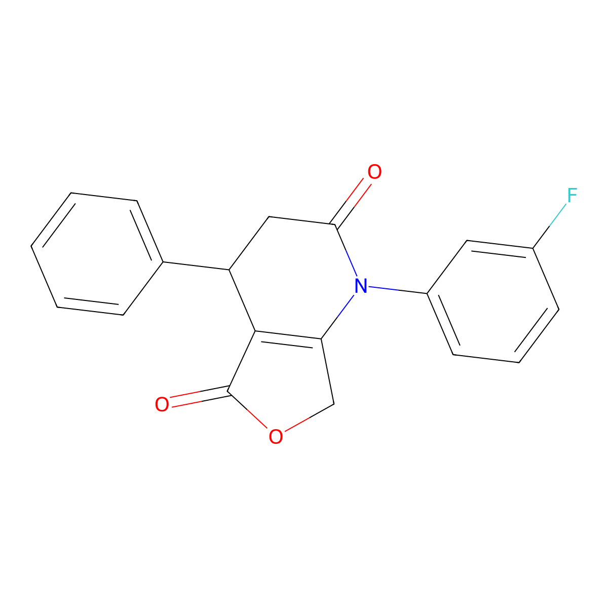 1-(3-fluorophenyl)-4-phenyl-4,7-dihydrofuro[3,4-b]pyridine-2,5(1H,3H)-dione molecular structure, CAS 727661-11-2