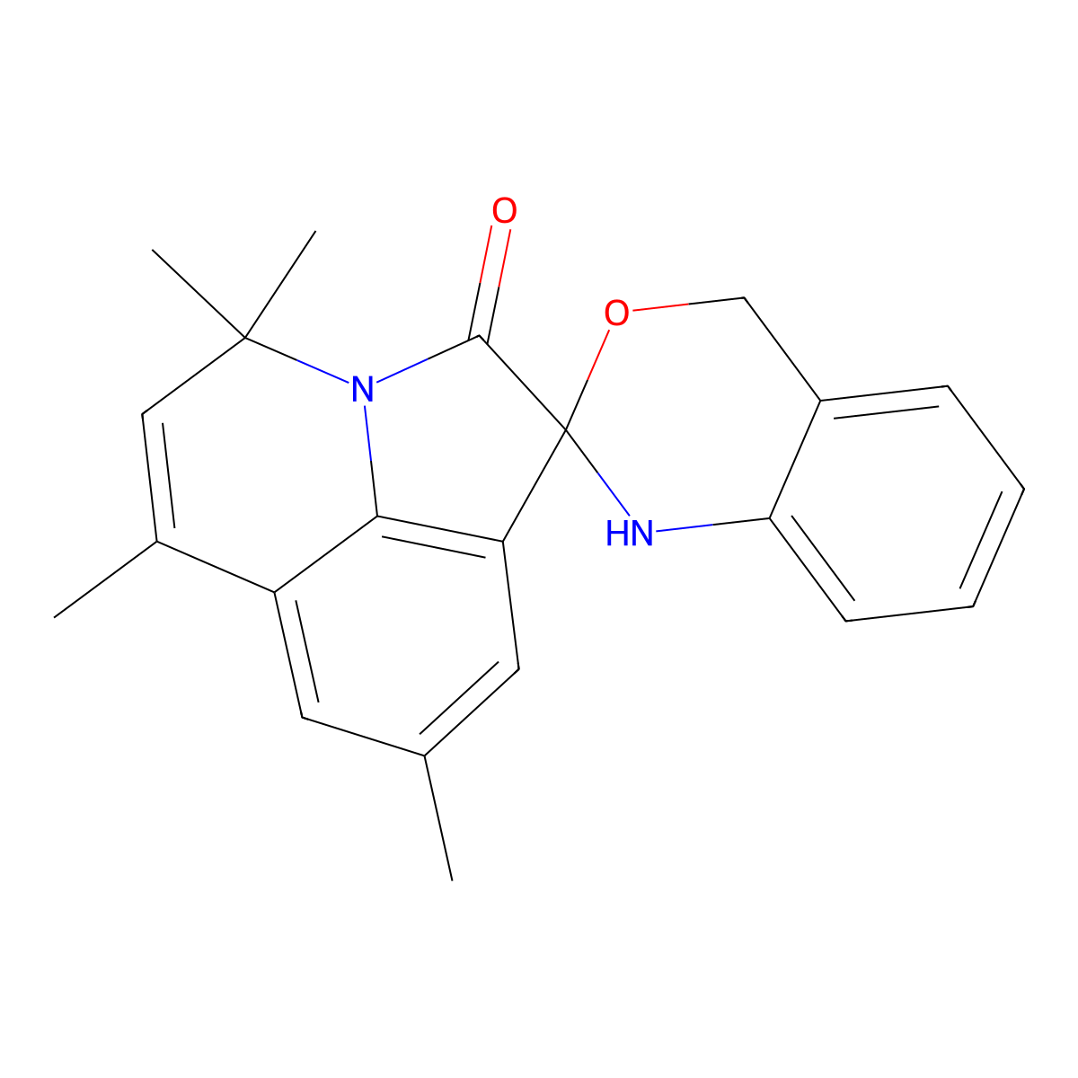 4',4',6',8'-tetramethyl-1,4-dihydro-4'H-spiro[3,1-benzoxazine-2,1'-pyrrolo[3,2,1-ij]quinolin]-2'-one molecular structure, CAS 727661-20-3