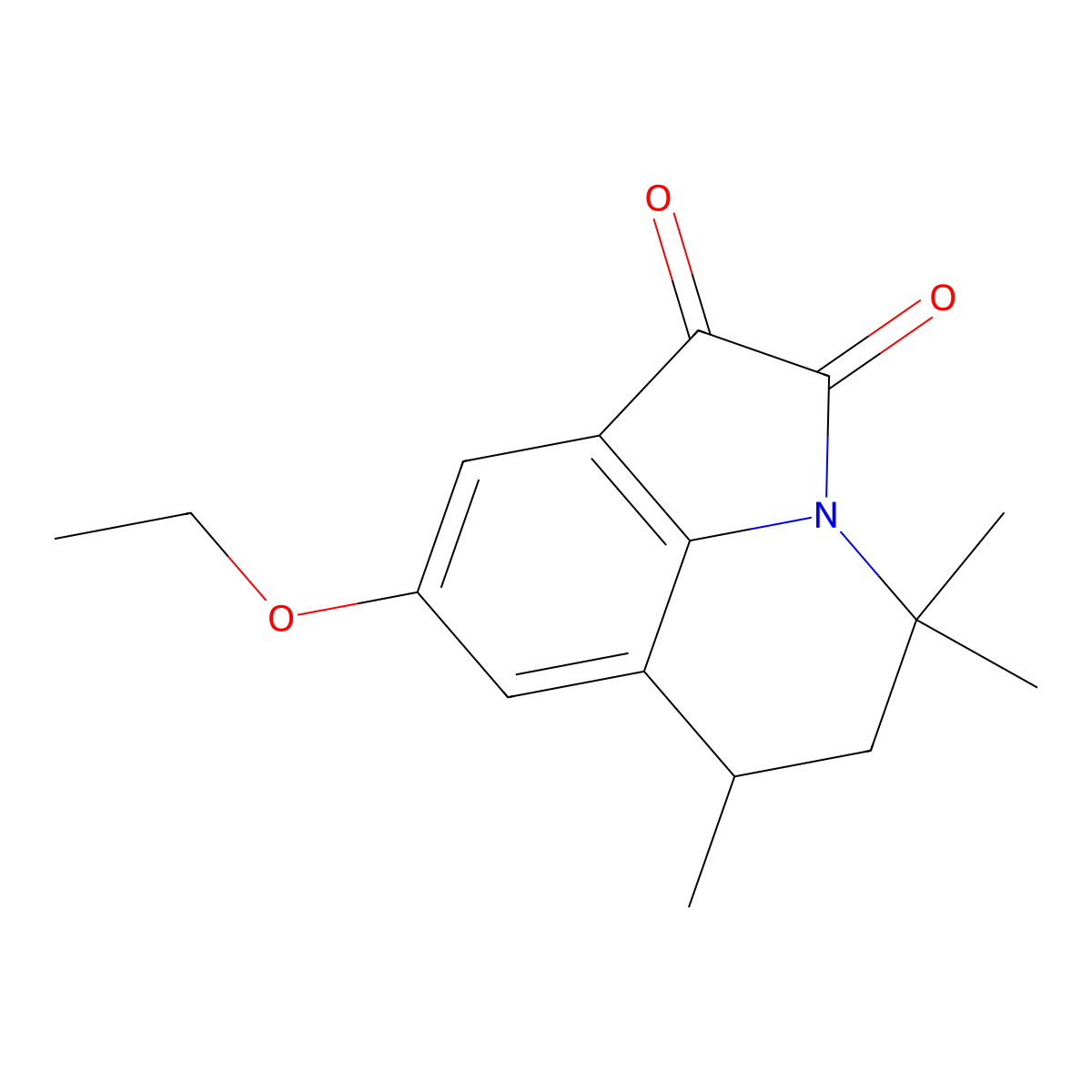 8-ethoxy-4,4,6-trimethyl-5,6-dihydro-4H-pyrrolo[3,2,1-ij]quinoline-1,2-dione molecular structure, CAS 727661-21-4