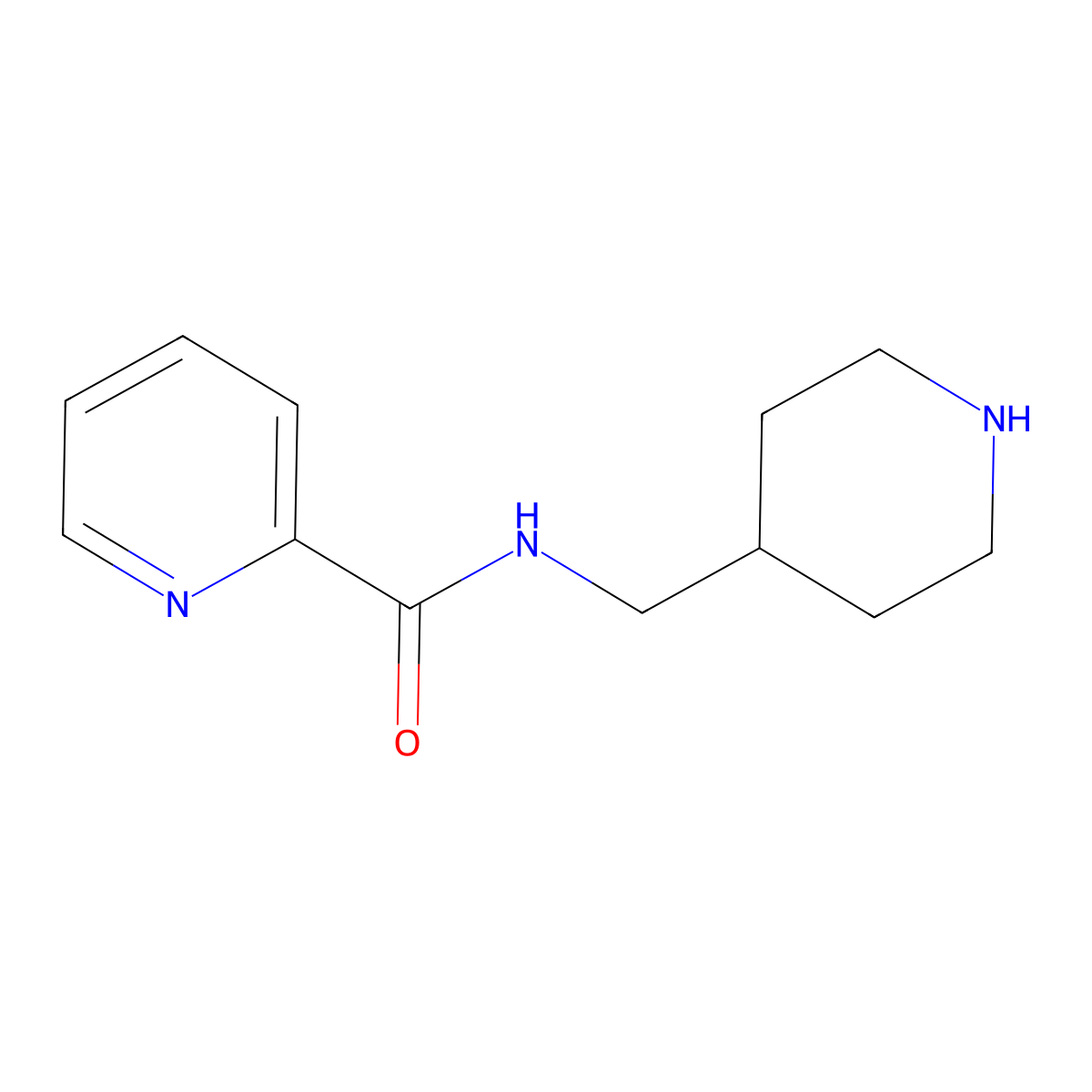 N-(piperidin-4-ylmethyl)pyridine-2-carboxamide molecular structure, CAS 727661-47-4