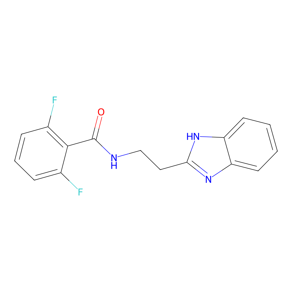 N-[2-(1H-benzimidazol-2-yl)ethyl]-2,6-difluorobenzamide molecular structure, CAS 727661-70-3