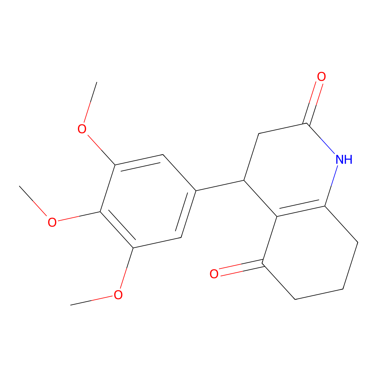 4-(3,4,5-Trimethoxyphenyl)-1,3,4,6,7,8-hexahydroquinoline-2,5-dione molecular structure, CAS 727666-81-1