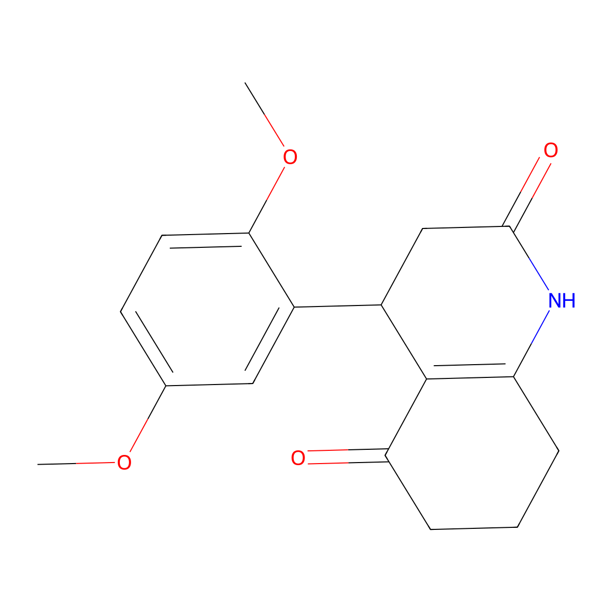4-(2,5-Dimethoxyphenyl)-1,3,4,6,7,8-hexahydroquinoline-2,5-dione molecular structure, CAS 727667-00-7