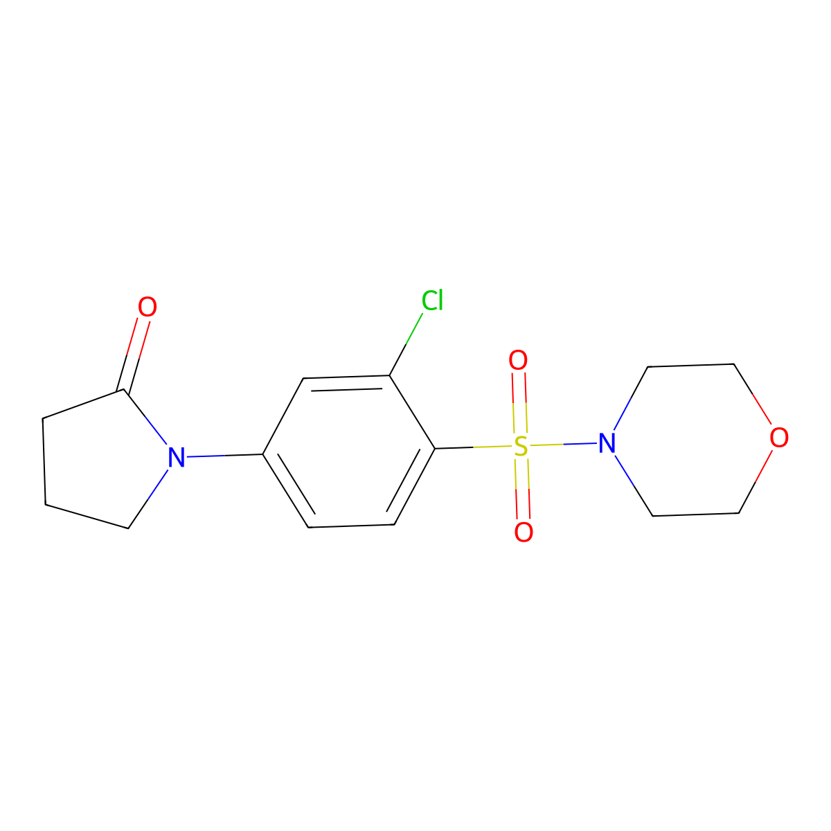 1-(3-Chloro-4-morpholin-4-ylsulfonylphenyl)pyrrolidin-2-one molecular structure, CAS 727670-77-1