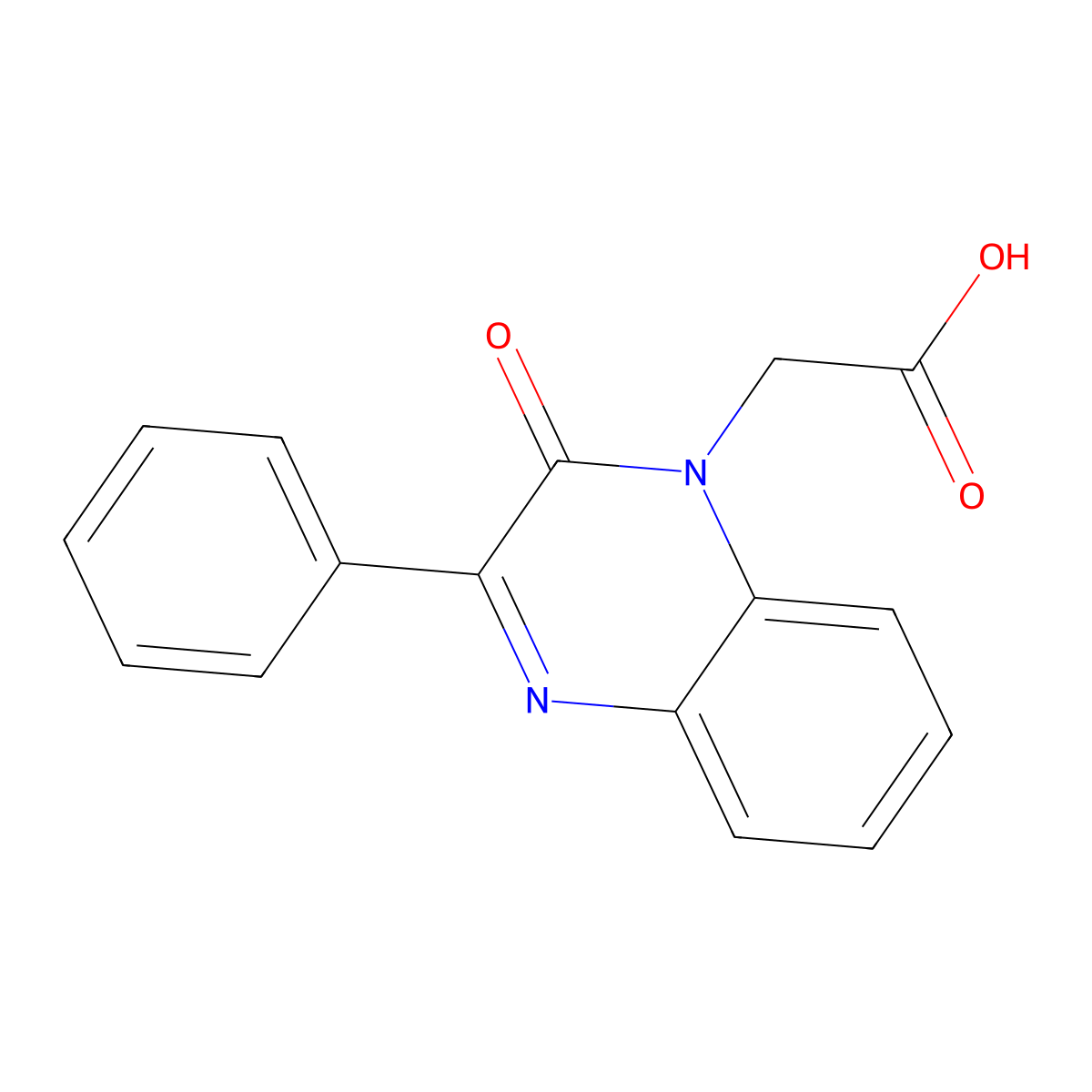 2-(2-Oxo-3-phenylquinoxalin-1(2H)-yl)acetic acid molecular structure, CAS 727671-54-7