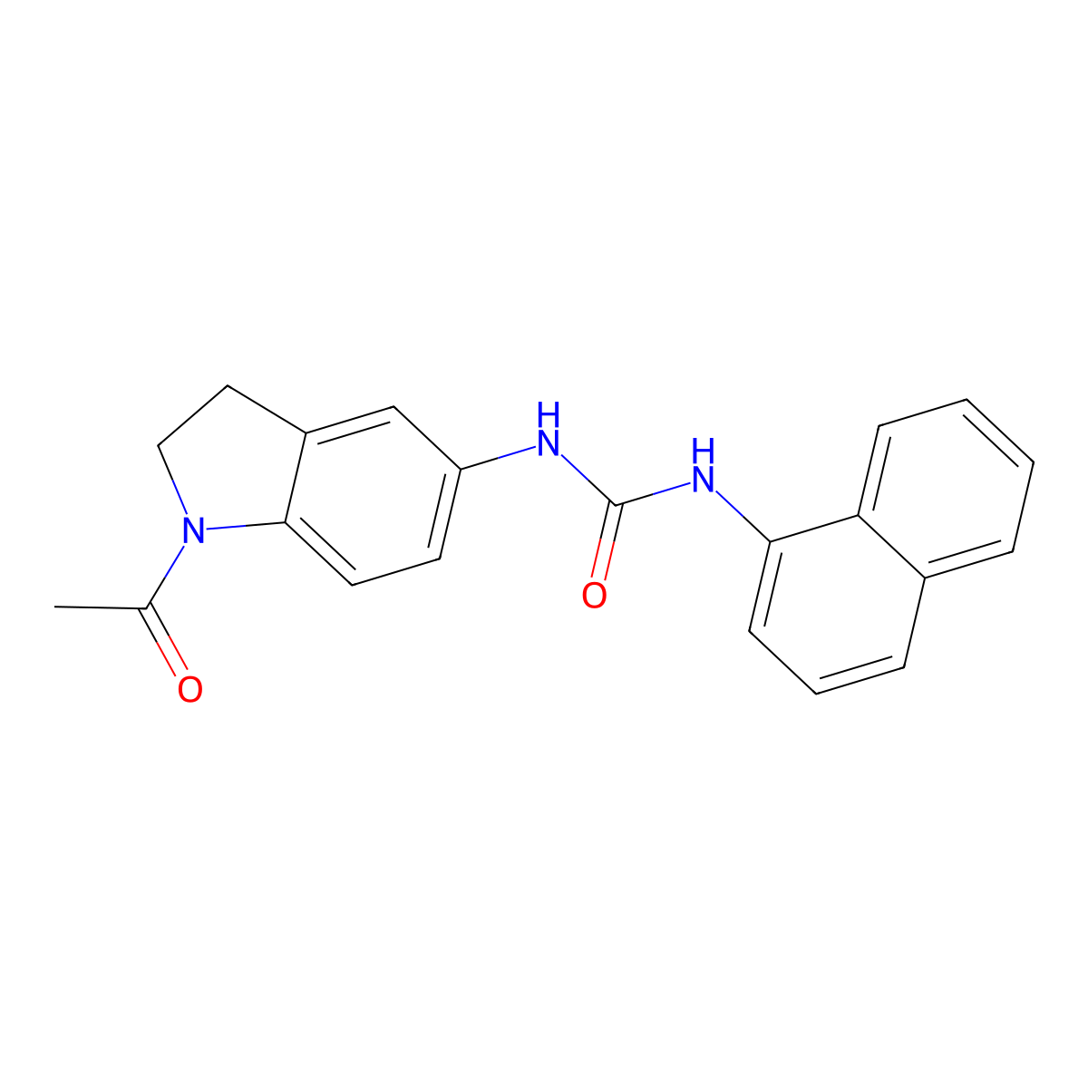 1-(1-Acetyl-2,3-dihydroindol-5-yl)-3-naphthalen-1-ylurea molecular structure, CAS 727672-03-9