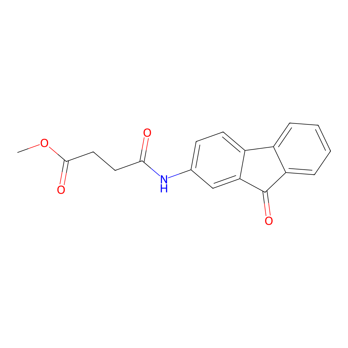 methyl 4-oxo-4-[(9-oxo-9H-fluoren-2-yl)amino]butanoate molecular structure, CAS 727673-23-6