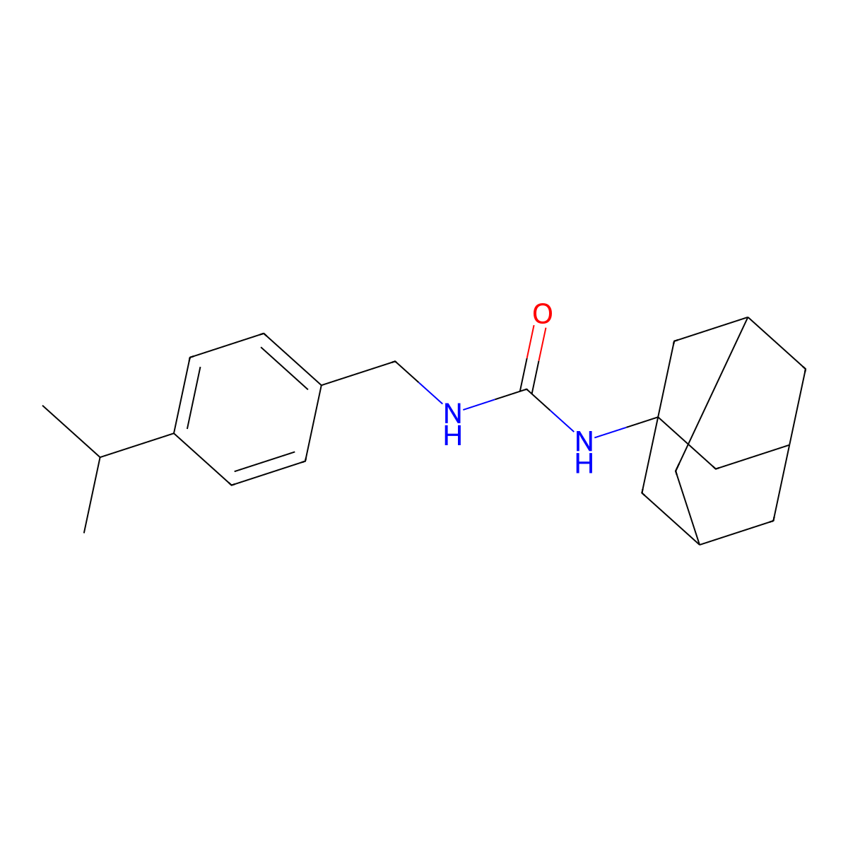 1-(1-Adamantyl)-3-[(4-propan-2-ylphenyl)methyl]urea molecular structure, CAS 727673-45-2
