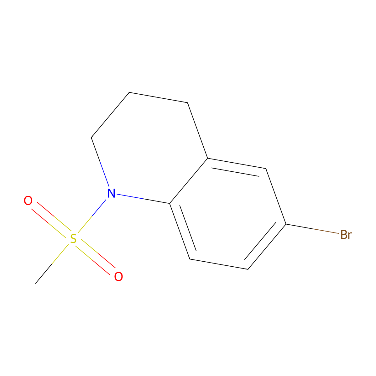 6-Bromo-1-(methylsulfonyl)-1,2,3,4-tetrahydroquinoline molecular structure, CAS 727673-73-6