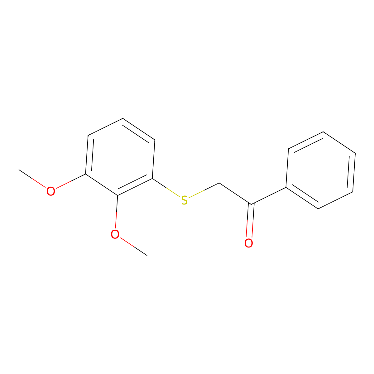 2-(2,3-Dimethoxyphenyl)sulfanyl-1-phenylethanone molecular structure, CAS 727673-99-6