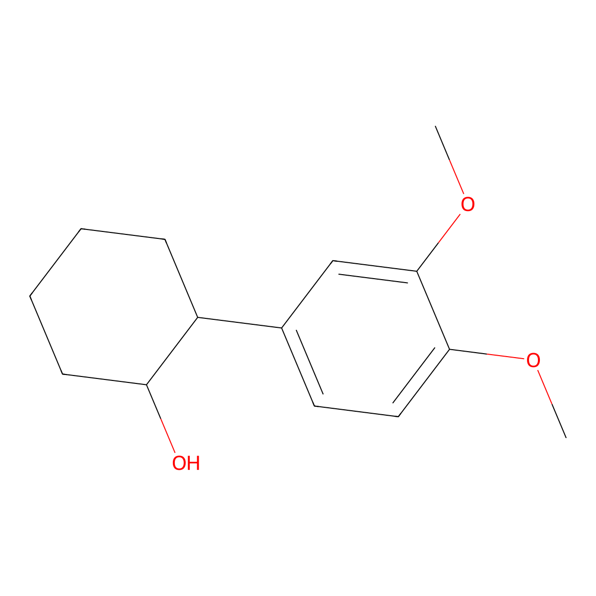 2-(3,4-Dimethoxyphenyl)cyclohexanol molecular structure, CAS 727674-38-6