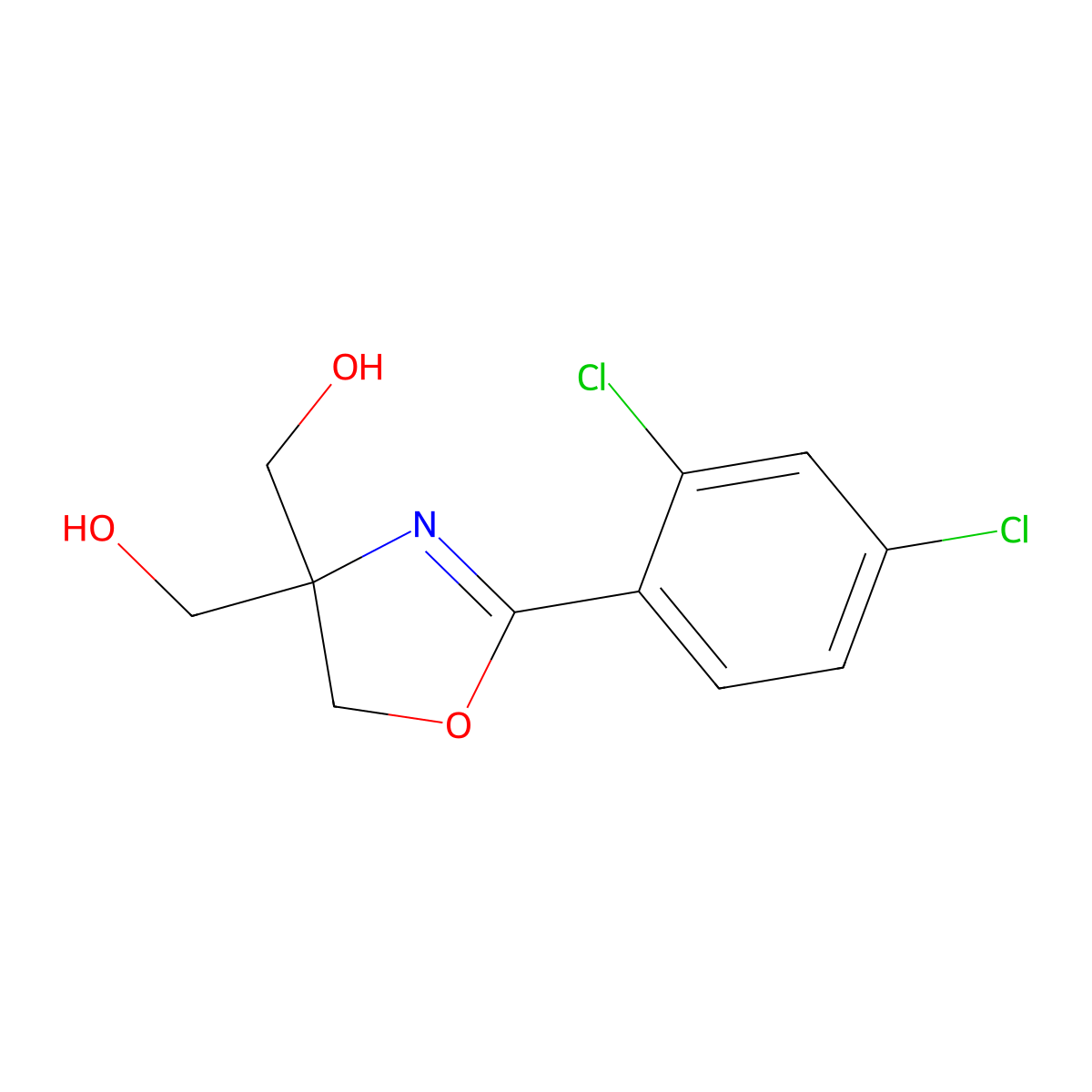 [2-(2,4-Dichlorophenyl)-4,5-dihydro-1,3-oxazole-4,4-diyl]dimethanol molecular structure, CAS 727674-39-7
