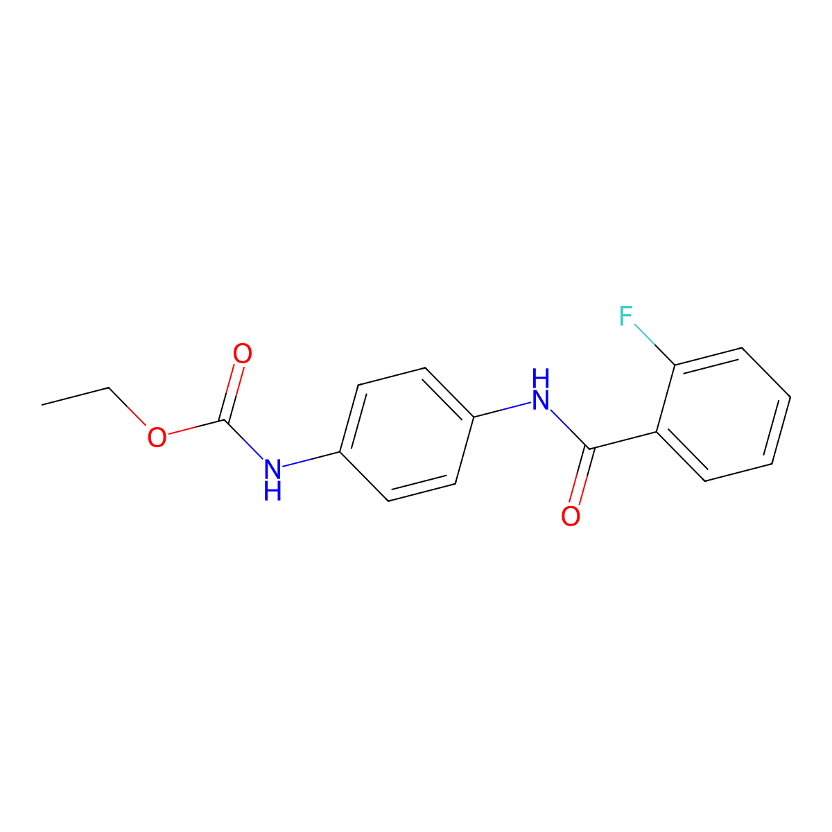 Ethyl 4-[(2-fluorobenzoyl)amino]phenylcarbamate molecular structure, CAS 727674-49-9