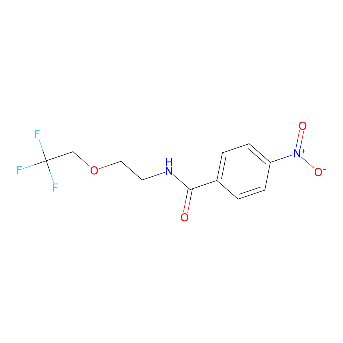 4-nitro-N-[2-(2,2,2-trifluoroethoxy)ethyl]benzamide molecular structure, CAS 727674-57-9
