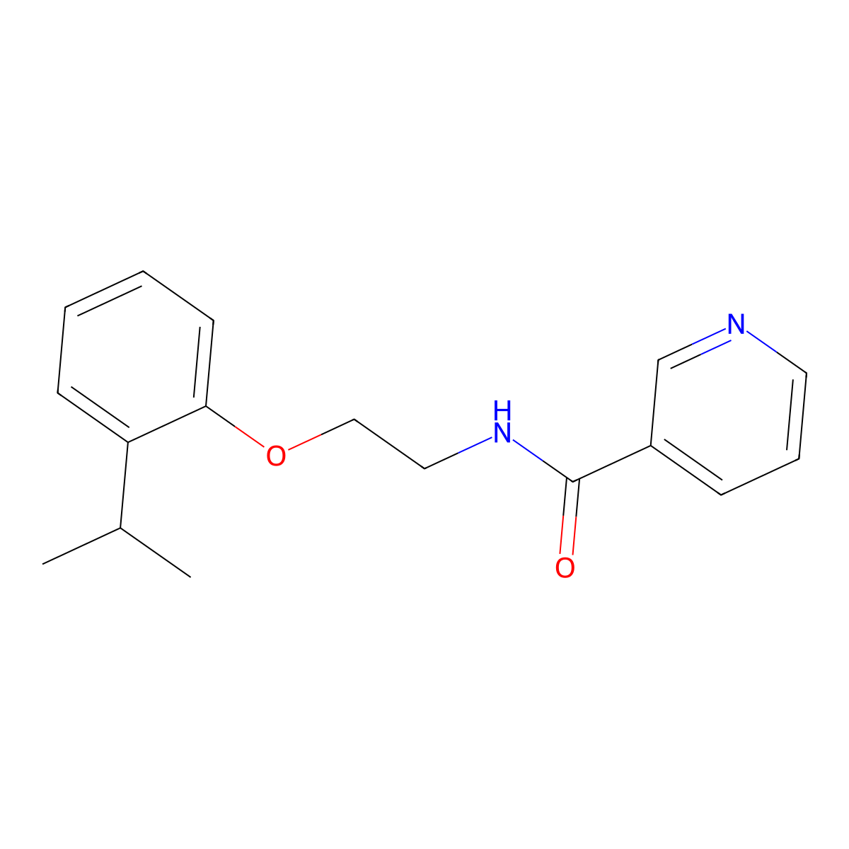 N-[2-(2-isopropylphenoxy)ethyl]nicotinamide molecular structure, CAS 727674-60-4
