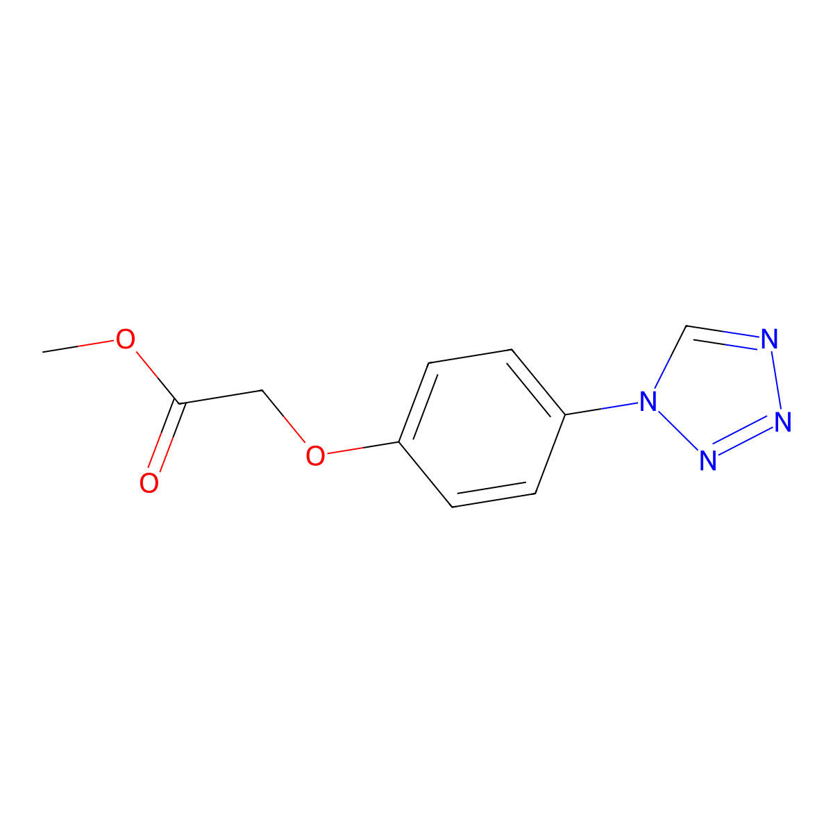 methyl [4-(1H-tetrazol-1-yl)phenoxy]acetate molecular structure, CAS 727674-96-6
