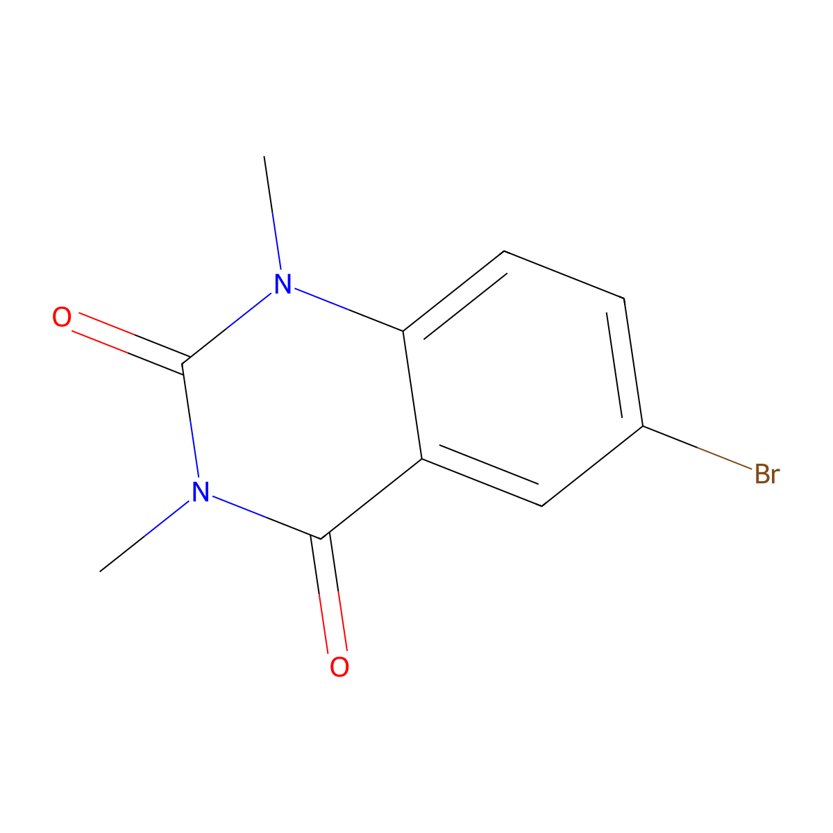 6-bromo-1,3-dimethylquinazoline-2,4(1H,3H)-dione molecular structure, CAS 727674-98-8