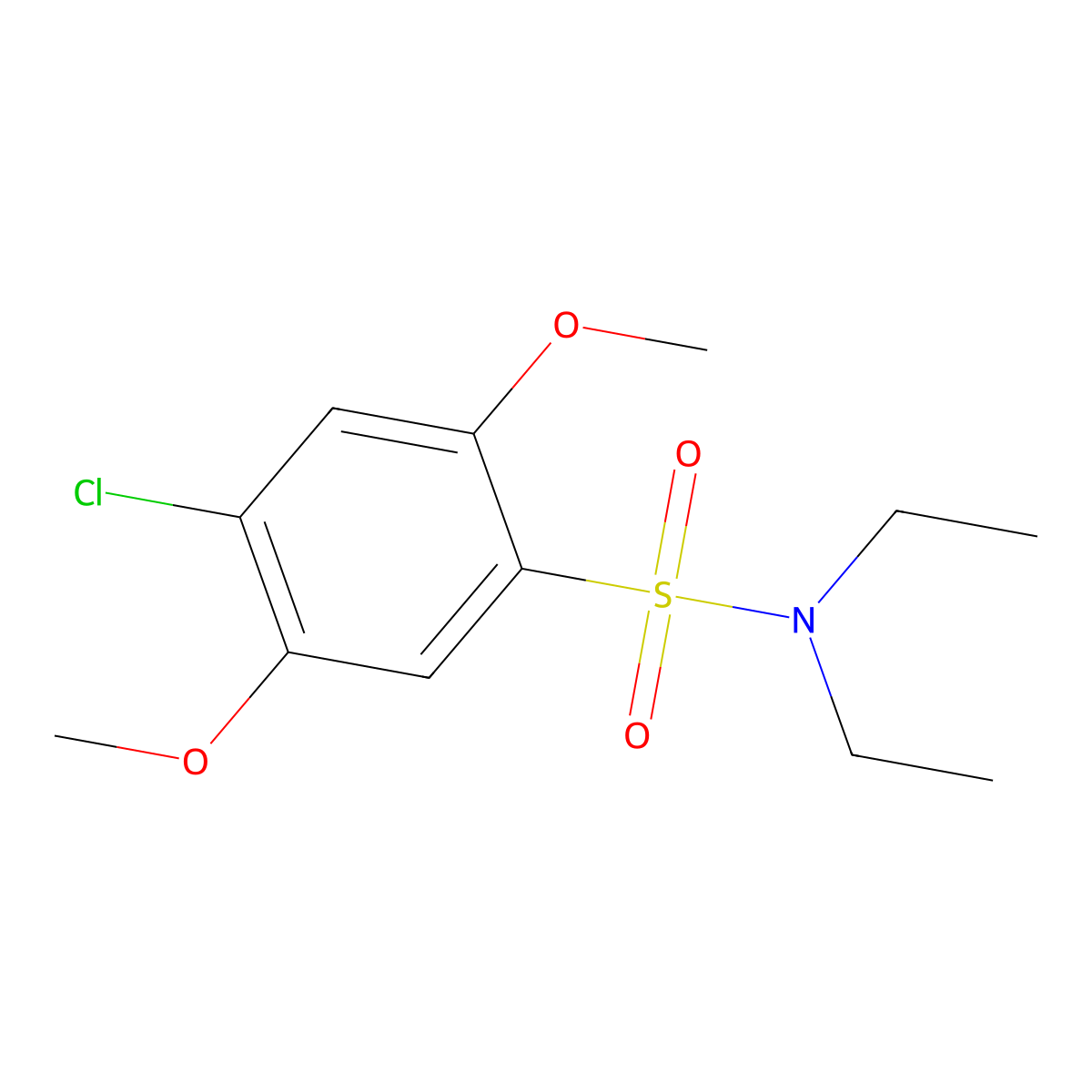4-chloro-N,N-diethyl-2,5-dimethoxybenzenesulfonamide molecular structure, CAS 727675-10-7