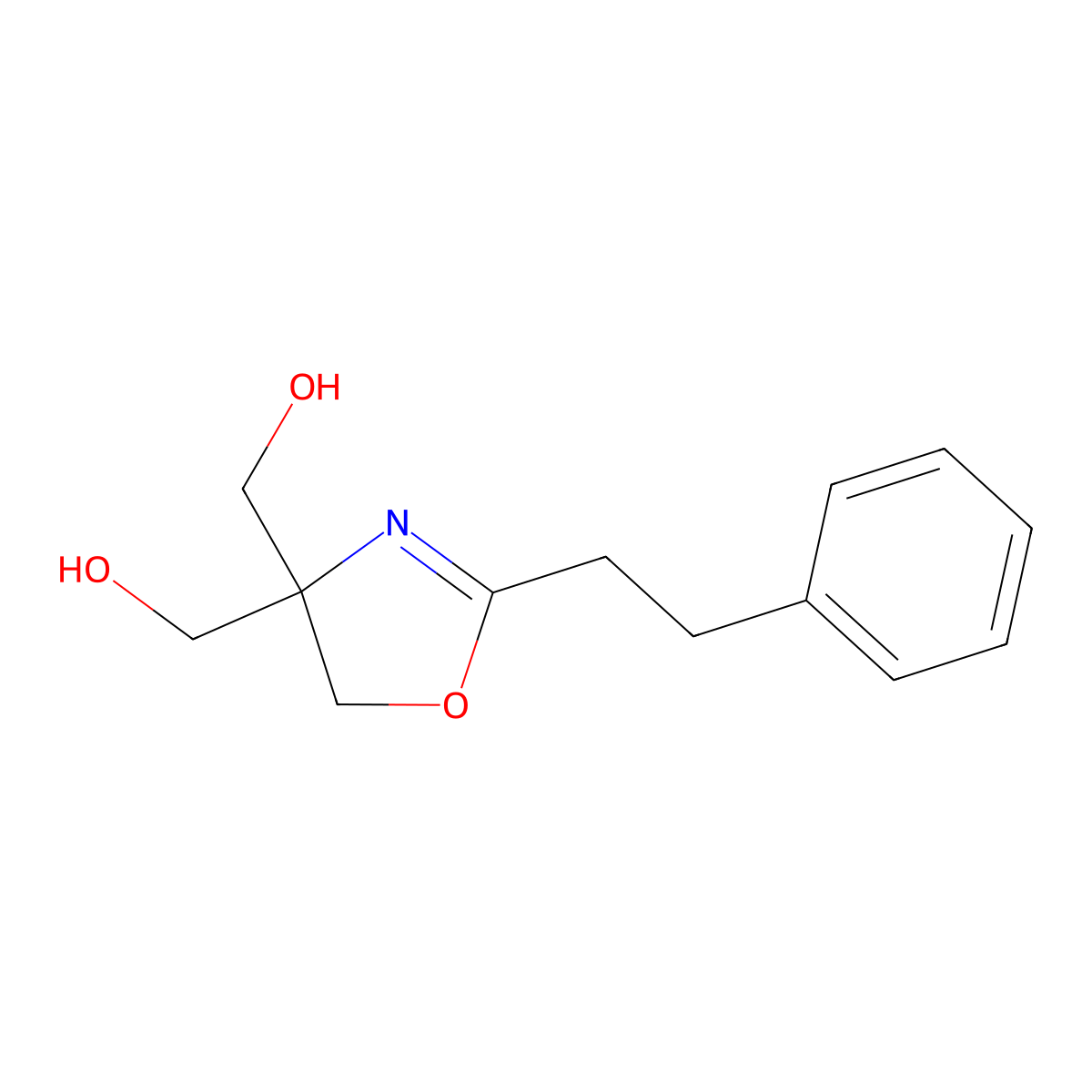 2-(2-Phenylethyl)-4,4(5H)-oxazoledimethanol molecular structure, CAS 727675-29-8