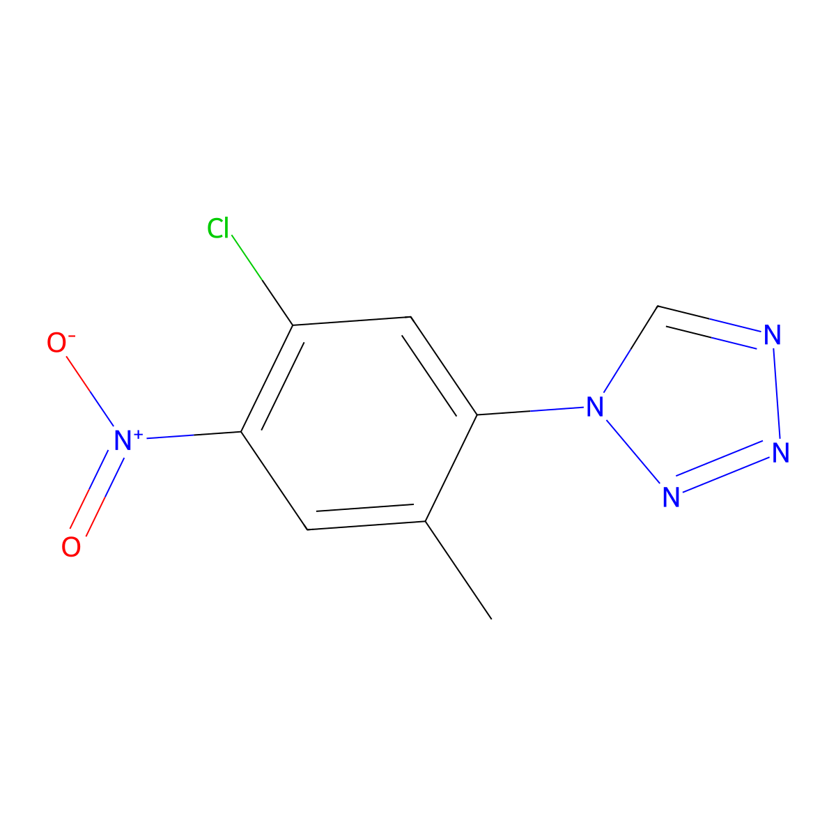 1-(5-chloro-2-methyl-4-nitrophenyl)-1H-tetrazole molecular structure, CAS 727675-31-2