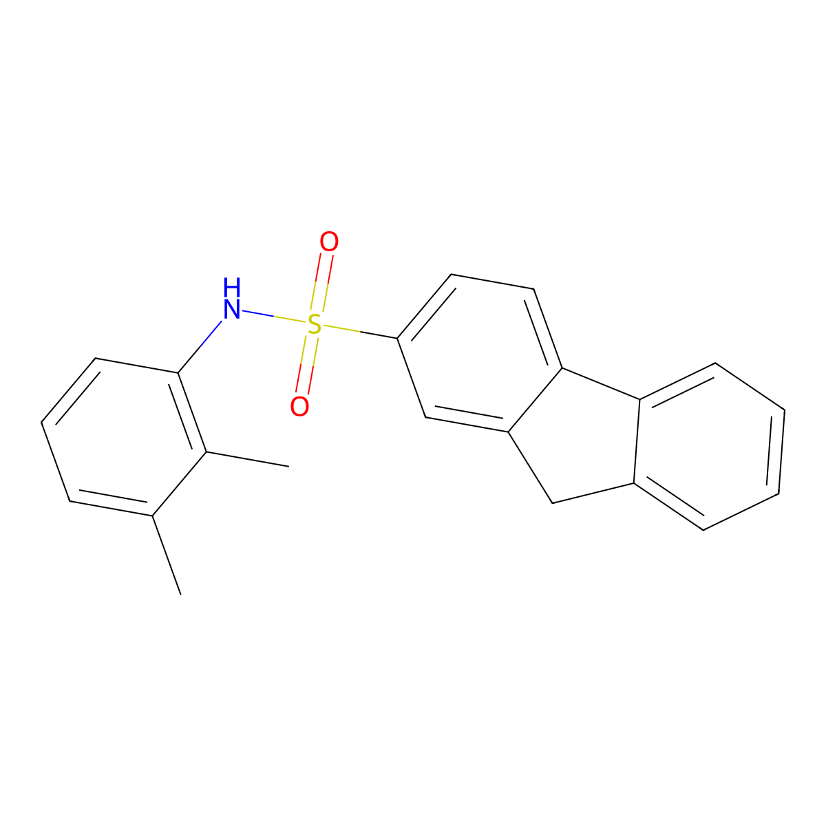 N-(2,3-Dimethylphenyl)-9H-fluorene-2-sulfonamide molecular structure, CAS 727675-32-3