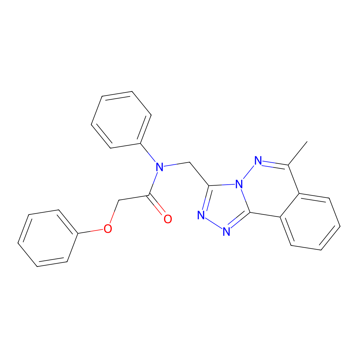 N-[(6-methyl[1,2,4]triazolo[3,4-a]phthalazin-3-yl)methyl]-2-phenoxy-N-phenylacetamide molecular structure, CAS 727675-45-8