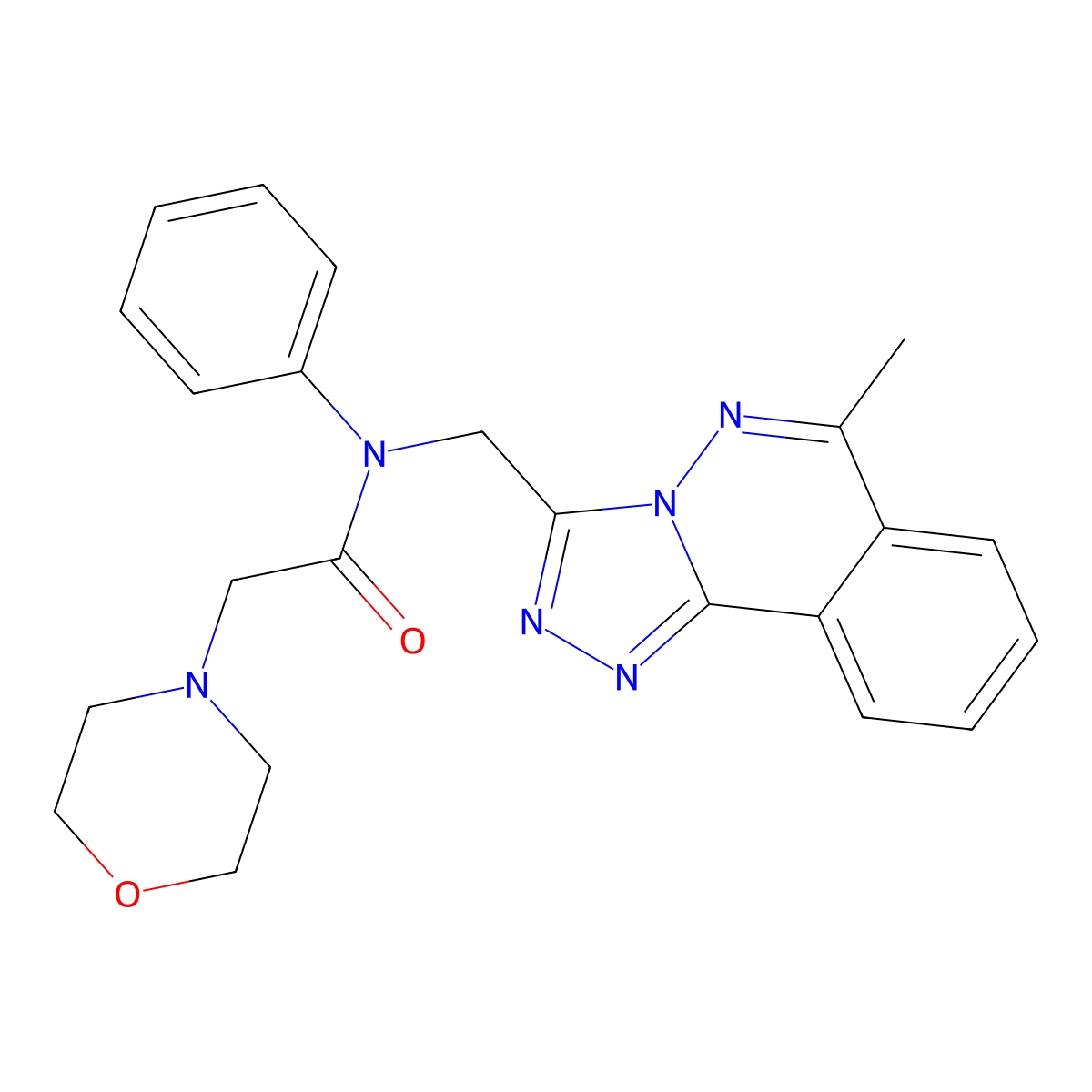 N-[(6-methyl[1,2,4]triazolo[3,4-a]phthalazin-3-yl)methyl]-2-(4-morpholinyl)-N-phenylacetamide molecular structure, CAS 727675-47-0