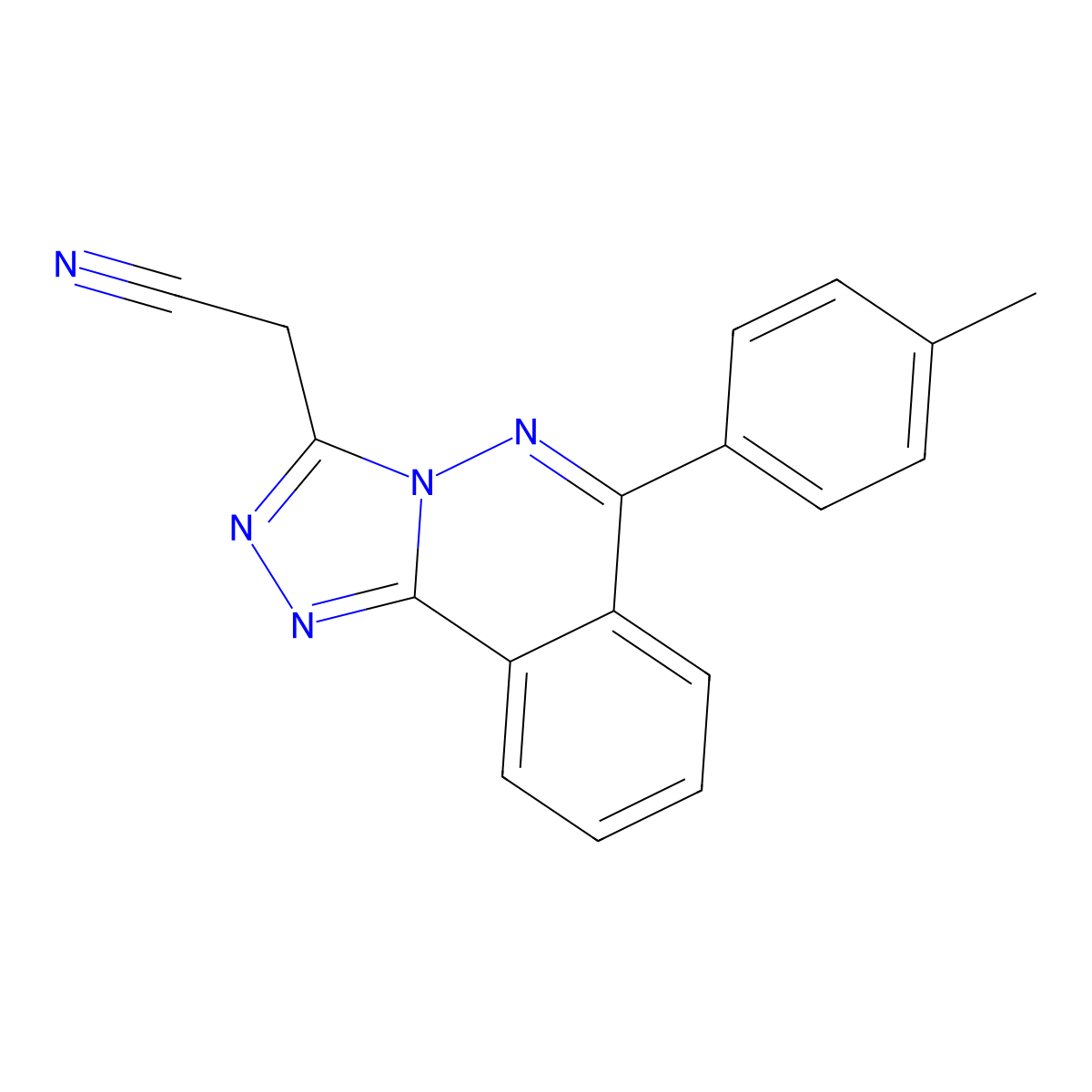 2-[6-(4-Methylphenyl)-[1,2,4]triazolo[3,4-a]phthalazin-3-yl]acetonitrile molecular structure, CAS 727675-74-3