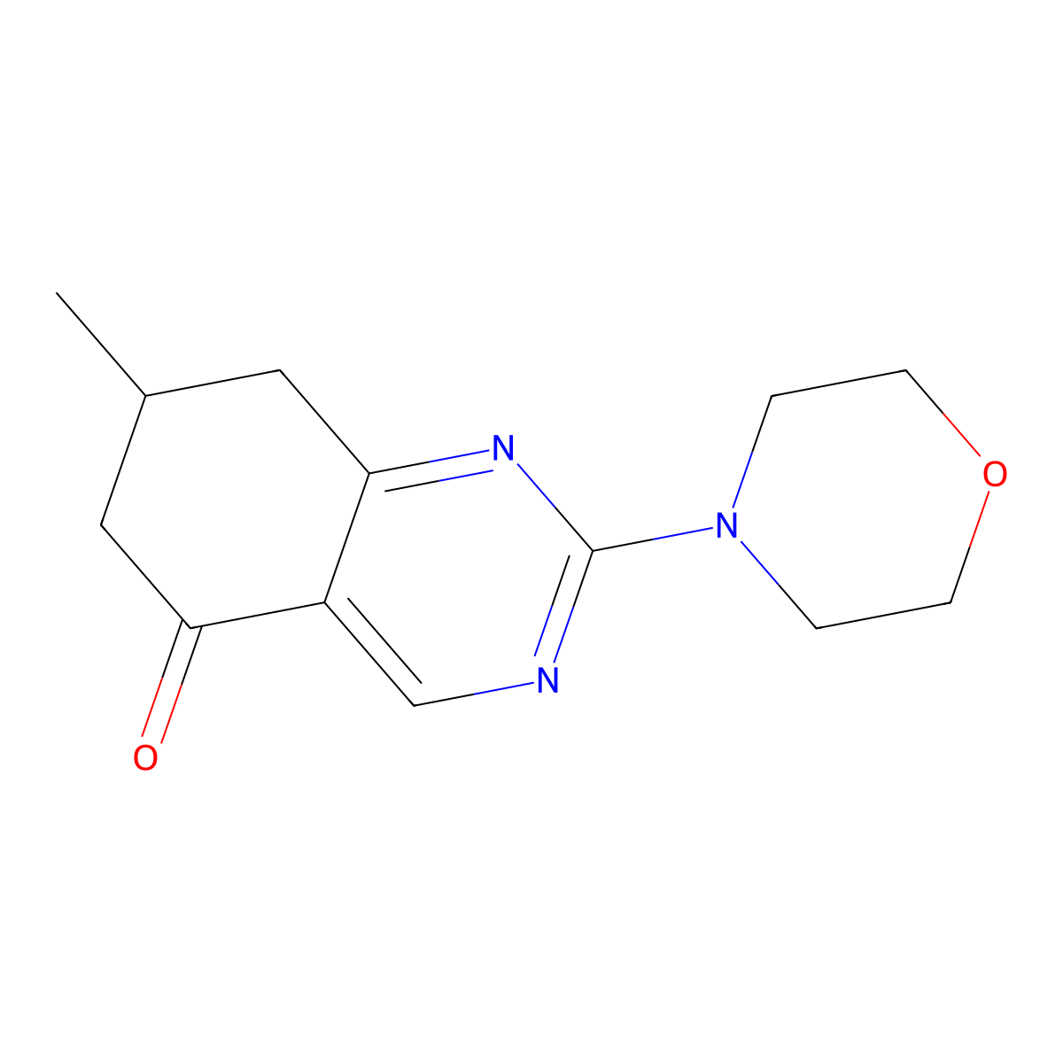 7-Methyl-2-morpholin-4-yl-6,7,8-trihydroquinazolin-5-one molecular structure, CAS 727675-77-6
