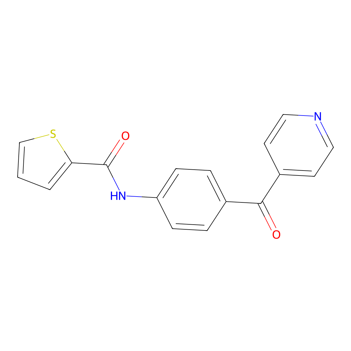 N-[4-(pyridine-4-carbonyl)phenyl]thiophene-2-carboxamide molecular structure, CAS 727676-11-1
