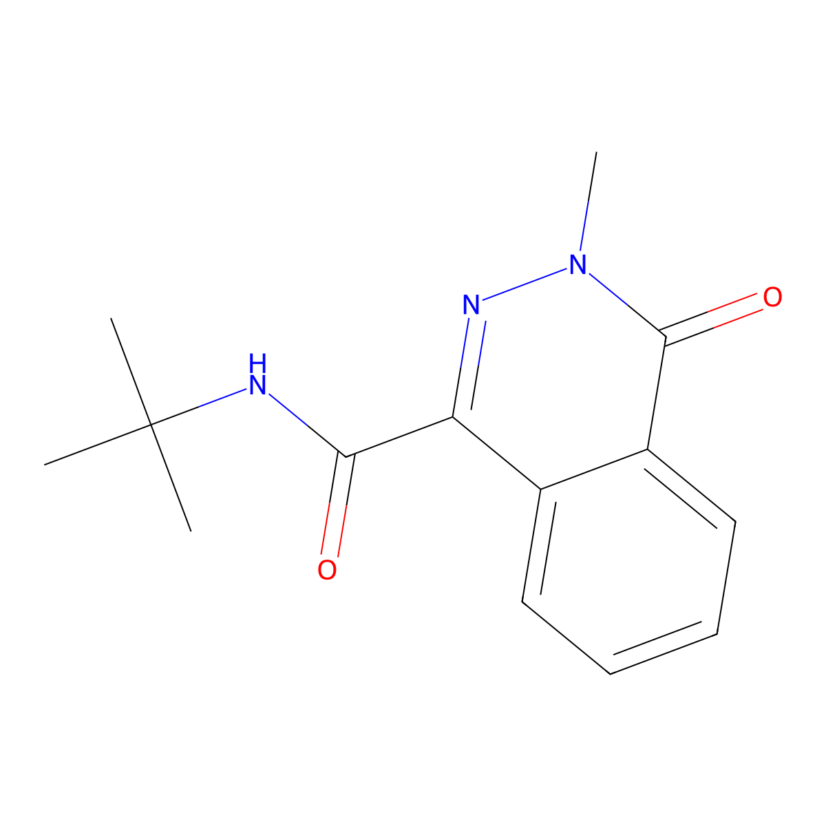 N-tert-butyl-3-methyl-4-oxophthalazine-1-carboxamide molecular structure, CAS 727676-22-4