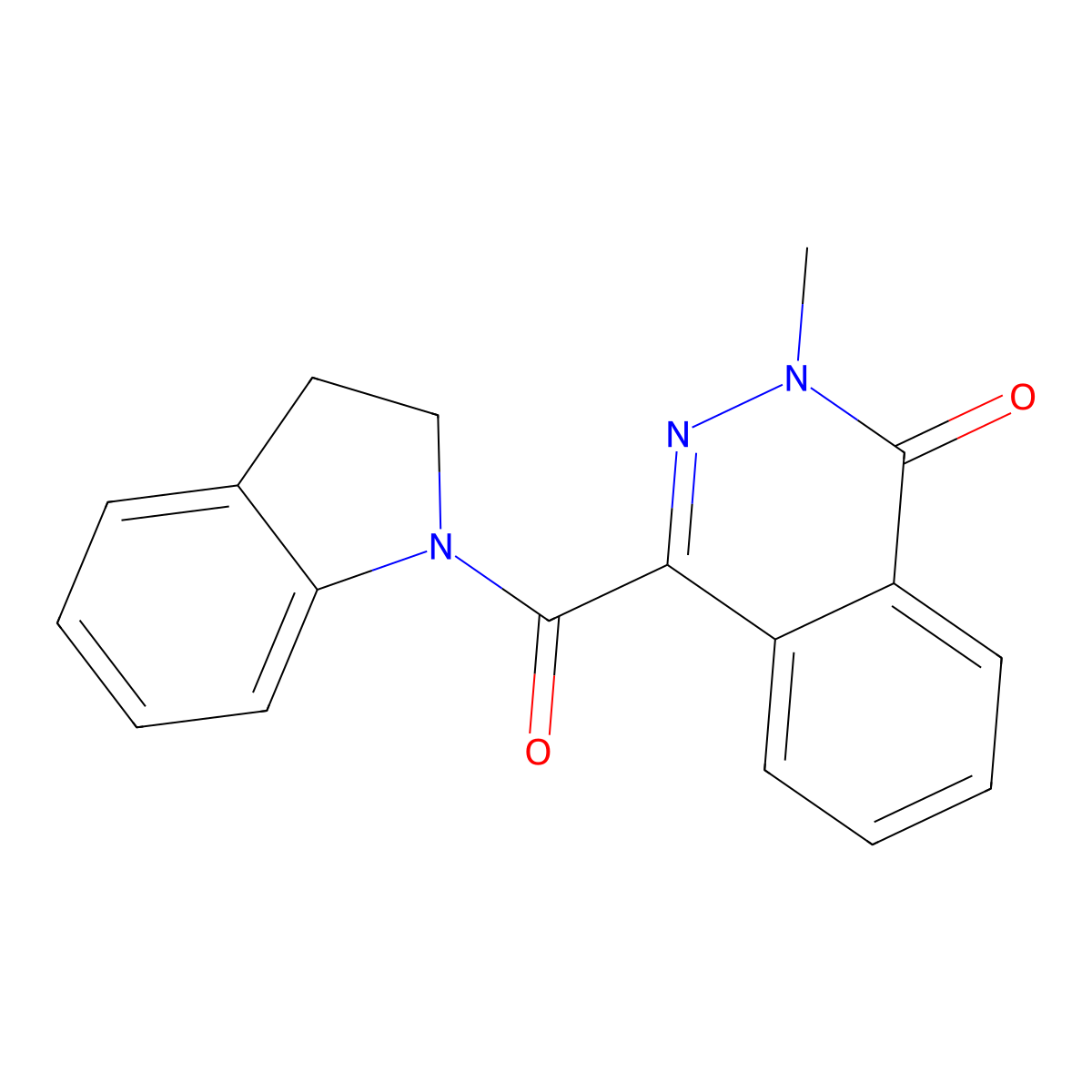 4-(2,3-Dihydroindole-1-carbonyl)-2-methylphthalazin-1-one molecular structure, CAS 727676-23-5