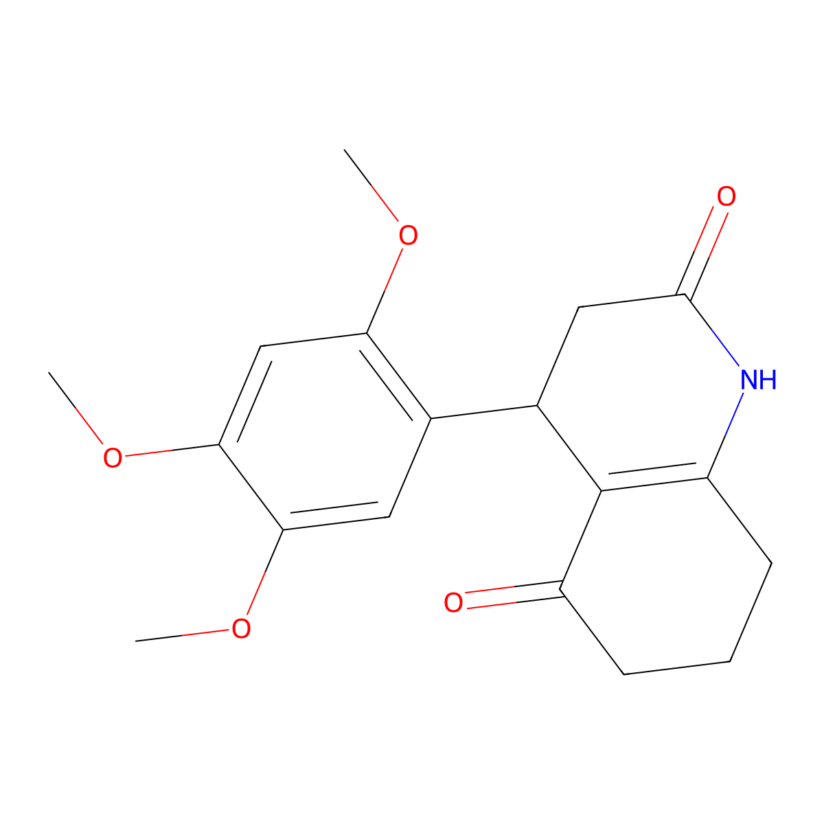 4-(2,4,5-Trimethoxyphenyl)-1,3,4,6,7,8-hexahydroquinoline-2,5-dione molecular structure, CAS 727676-84-8