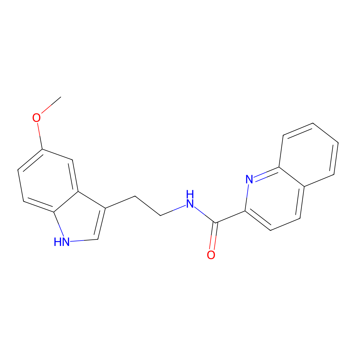 N-[2-(5-methoxy-1H-indol-3-yl)ethyl]quinoline-2-carboxamide molecular structure, CAS 727679-36-9