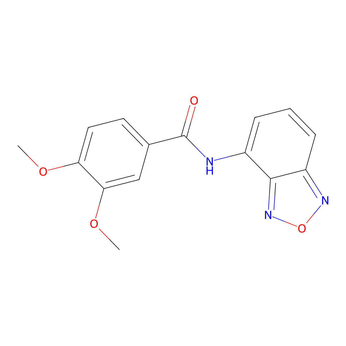 N-(2,1,3-benzoxadiazol-4-yl)-3,4-dimethoxybenzamide molecular structure, CAS 727679-97-2