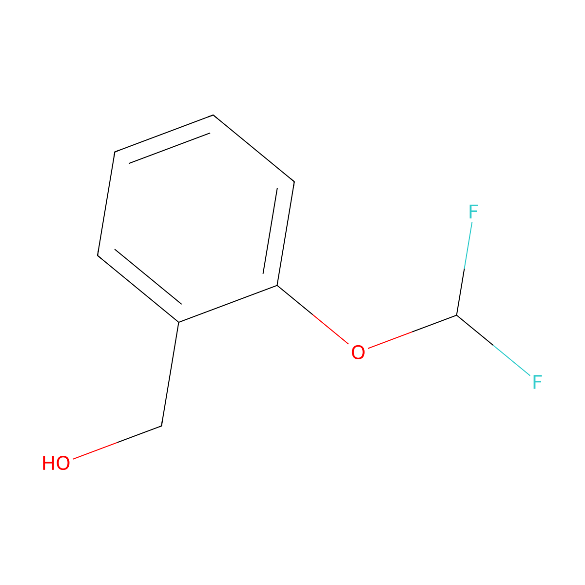 (2-(Difluoromethoxy)phenyl)methanol molecular structure, CAS 72768-94-6