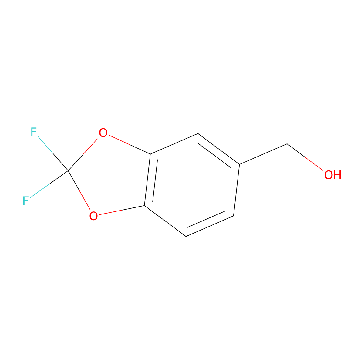 (2,2-Difluoro-1,3-dioxaindan-5-yl)methanol molecular structure, CAS 72768-97-9