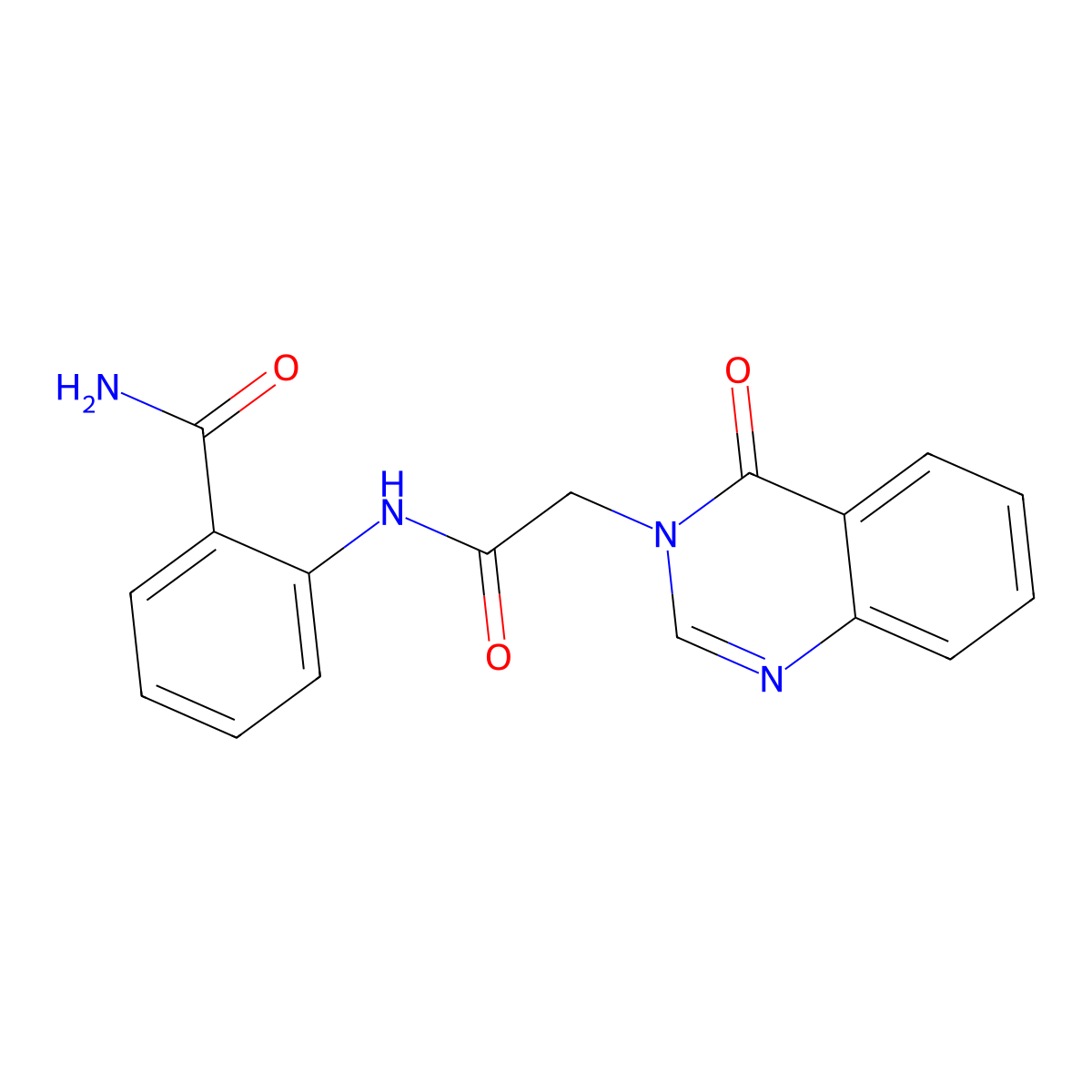 2-{[(4-oxoquinazolin-3(4H)-yl)acetyl]amino}benzamide molecular structure, CAS 727680-55-9