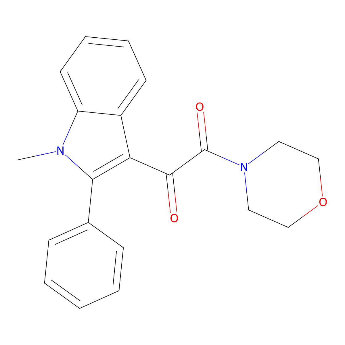 1-(1-Methyl-2-phenylindol-3-yl)-2-morpholin-4-ylethane-1,2-dione molecular structure, CAS 727681-13-2