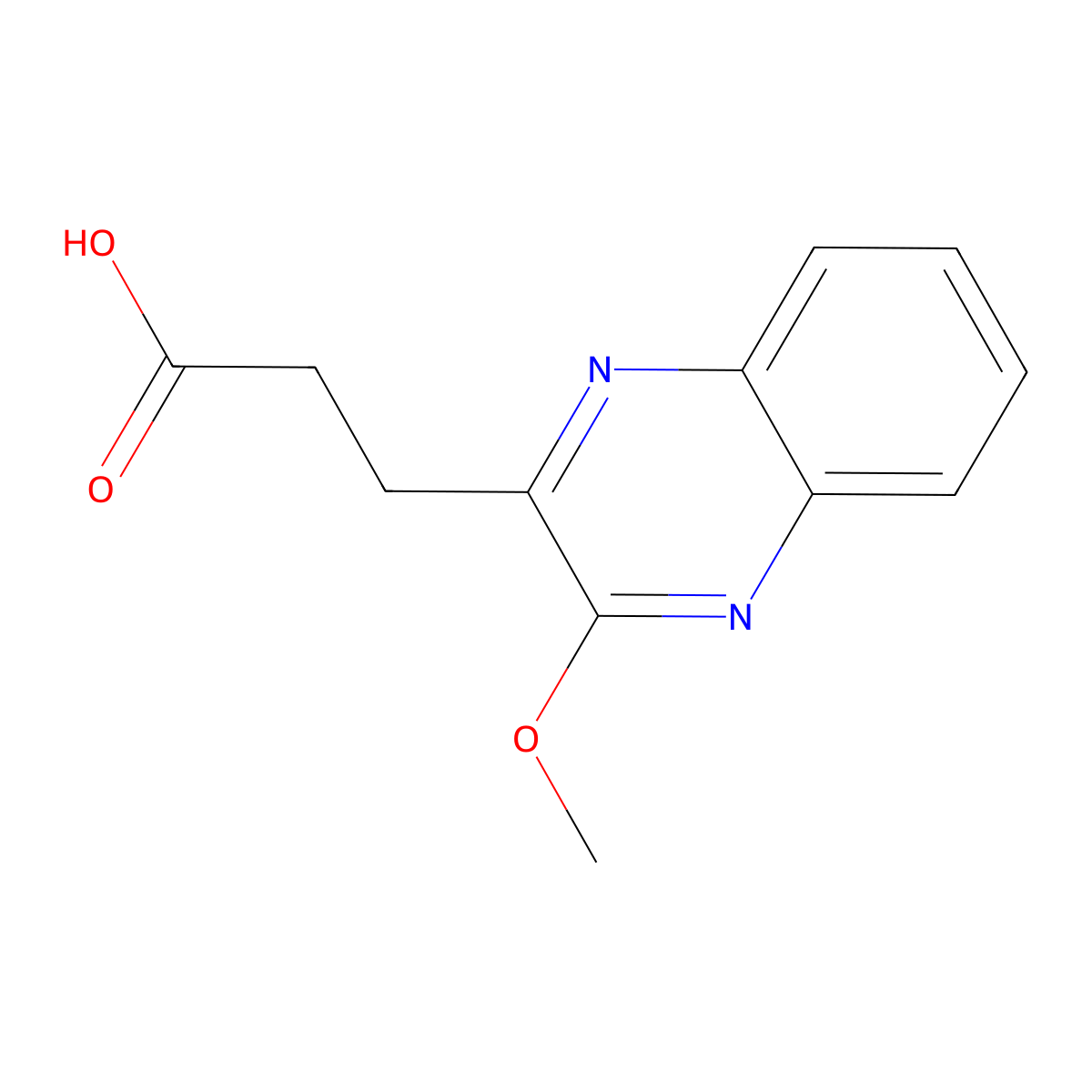 3-(3-Methoxyquinoxalin-2-yl)propanoic acid molecular structure, CAS 727682-53-3