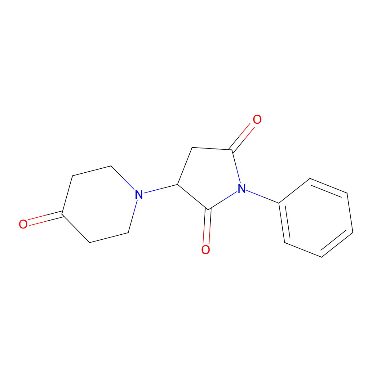 3-(4-Oxopiperidin-1-yl)-1-phenylpyrrolidine-2,5-dione molecular structure, CAS 727683-10-5