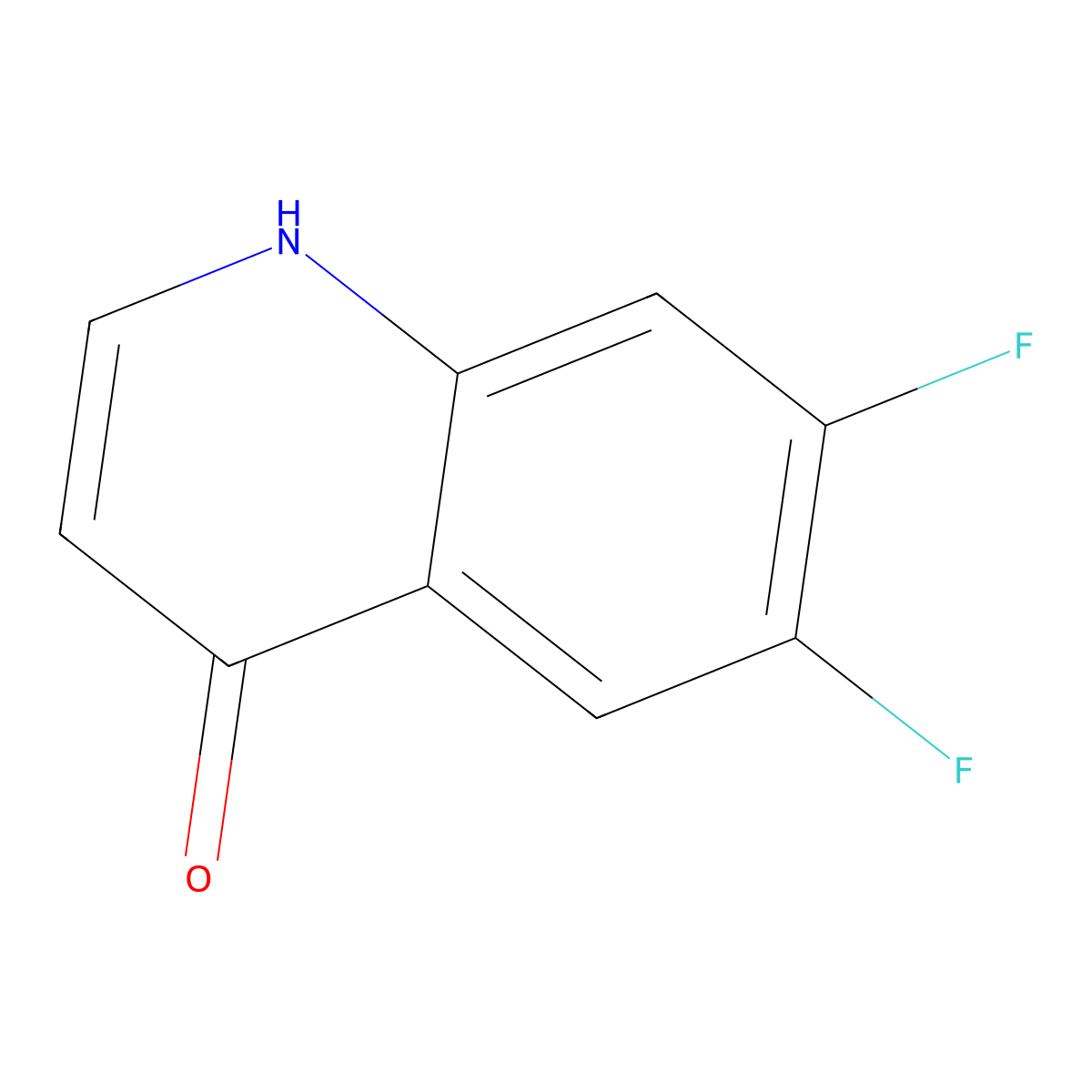 6,7-Difluoroquinolin-4-OL molecular structure, CAS 727683-58-1